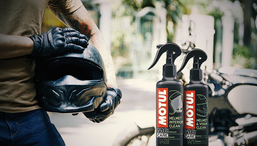 Motorcycle Helmet and Visor Cleaner